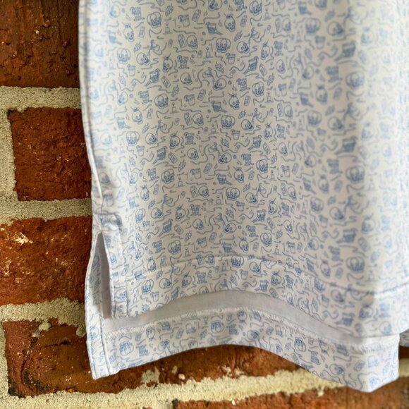 Peter Millar Summer Comfort Ritz-Carlton Golf Club Polo (L) Light Blue Print - Picture 5 of 10